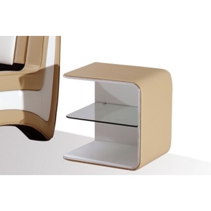 Chevet de qualité supérieure ELVIN, beige (droit).