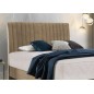 Ensemble lit + sommier + matelas, tissu velours beige - 160x200 cm - BLASIO de VENESETTI