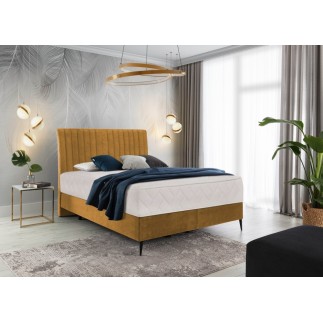 Ensemble lit + sommier + matelas en tissu velours cuivre - 140x200 cm - BLASIO de VENESETTI