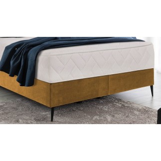 Ensemble lit + sommier + matelas tissu velours cuivre - 160x200 cm - BLASIO de VENESETTI