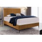 Ensemble lit + sommier + matelas tissu velours cuivre - 180x200 cm- BLASIO de VENESETTI Ensemble lit + sommier + matelas tissu velours cuivre - 180x200 cm- BLASIO de VENESETTI