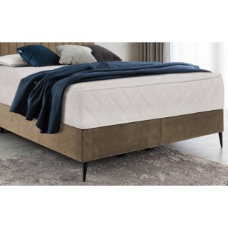 Ensemble lit + sommier + matelas tissu velours cuivre - 180x200 cm- BLASIO de VENESETTI