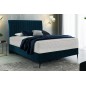 Ensemble lit + sommier + matelas en tissu velours bleu foncé - 140x200 cm - BLASIO de VENESETTI Ensemble lit + sommier + matelas en tissu velours bleu foncé - 140x200 cm - BLASIO de VENESETTI