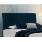 Ensemble lit + sommier + matelas en tissu velours bleu foncé - 140x200 cm - BLASIO de VENESETTI Ensemble lit + sommier + matelas en tissu velours bleu foncé - 140x200 cm - BLASIO de VENESETTI