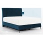 Ensemble lit + sommier + matelas tissu velours bleu foncé - 180x200 cm- BLASIO de VENESETTI Ensemble lit + sommier + matelas tissu velours bleu foncé - 180x200 cm- BLASIO de VENESETTI