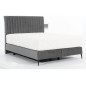 Ensemble lit + sommier + matelas en tissu velours gris - 140x200 cm - BLASIO de VENESETTI Ensemble lit + sommier + matelas en tissu velours gris - 140x200 cm - BLASIO de VENESETTI
