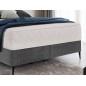 Ensemble lit + sommier + matelas tissu velours gris - 160x200 cm - BLASIO de VENESETTI Ensemble lit + sommier + matelas tissu velours gris - 160x200 cm - BLASIO de VENESETTI