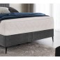 Ensemble lit + sommier + matelas tissu velours gris foncé - 160x200 cm - BLASIO de VENESETTI Ensemble lit + sommier + matelas tissu velours gris foncé - 160x200 cm - BLASIO de VENESETTI