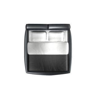 Lit en cuir italien de luxe PRESTIGIO, noir et blanc, 180x200