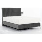 Ensemble lit + sommier + matelas tissu velours gris foncé - 180x200 cm- BLASIO de VENESETTI Ensemble lit + sommier + matelas tissu velours gris foncé - 180x200 cm- BLASIO de VENESETTI