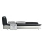 Lit en cuir italien de luxe PRESTIGIO, noir et blanc, 180x200 Lit en cuir italien de luxe PRESTIGIO, noir et blanc, 180x200