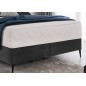 Ensemble lit + sommier + matelas tissu velours anthracite - 160x200 cm - BLASIO de VENESETTI Ensemble lit + sommier + matelas tissu velours anthracite - 160x200 cm - BLASIO de VENESETTI