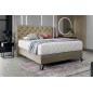 Ensemble lit + sommier + matelas - velours beige - 180x200 cm - CORSICA Ensemble lit + sommier + matelas - velours beige - 180x200 cm - CORSICA