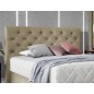 Ensemble lit + sommier + matelas - velours beige - 180x200 cm - CORSICA Ensemble lit + sommier + matelas - velours beige - 180x200 cm - CORSICA