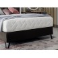 Ensemble lit + sommier + matelas - velours chocolat - 140x200 cm - CORSICA Ensemble lit + sommier + matelas - velours chocolat - 140x200 cm - CORSICA