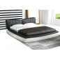 Lit en cuir italien de luxe PRESTIGIO, noir et blanc, 160x200 Lit en cuir italien de luxe PRESTIGIO, noir et blanc, 160x200