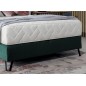 Ensemble lit + sommier + matelas - velours vert foncé - 180x200 cm - CORSICA Ensemble lit + sommier + matelas - velours vert foncé - 180x200 cm - CORSICA