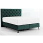 Ensemble lit + sommier + matelas - velours vert foncé - 180x200 cm - CORSICA Ensemble lit + sommier + matelas - velours vert foncé - 180x200 cm - CORSICA