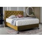 Ensemble lit + sommier + matelas - velours cuivre - 160x200 cm - CORSICA