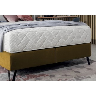 Ensemble lit + sommier + matelas - velours cuivre - 180x200 cm - CORSICA