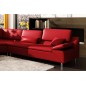 Canapé d'angle en cuir italien 6/7 places PLENITUDE, rouge Canapé d'angle en cuir italien 6/7 places PLENITUDE, rouge