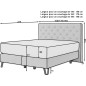 Ensemble lit + sommier + matelas - velours bleu reflet vert - 140x200 cm - CORSICA Ensemble lit + sommier + matelas - velours bleu reflet vert - 140x200 cm - CORSICA