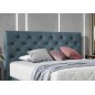 Ensemble lit + sommier + matelas - velours bleu reflet vert - 180x200 cm - CORSICA Ensemble lit + sommier + matelas - velours bleu reflet vert - 180x200 cm - CORSICA