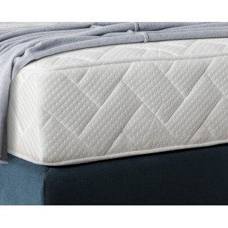 Ensemble lit + sommier + matelas - velours bleu foncé - 160x200 cm - CORSICA