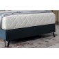 Ensemble lit + sommier + matelas - velours bleu foncé - 180x200 cm - CORSICA Ensemble lit + sommier + matelas - velours bleu foncé - 180x200 cm - CORSICA