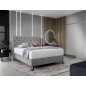 Ensemble lit + sommier + matelas - velours gris - 140x200 cm - CORSICA Ensemble lit + sommier + matelas - velours gris - 140x200 cm - CORSICA