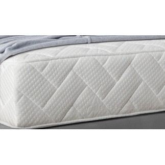 Ensemble lit + sommier + matelas - velours gris - 180x200 cm - CORSICA