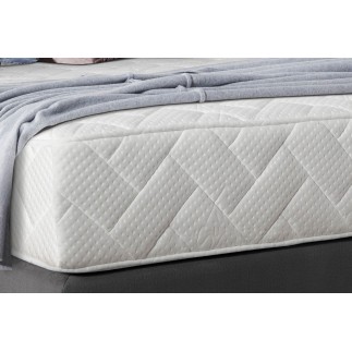 Ensemble lit + sommier + matelas - velours gris foncé - 140x200 cm - CORSICA