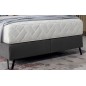 Ensemble lit + sommier + matelas - velours gris foncé - 160x200 cm - CORSICA Ensemble lit + sommier + matelas - velours gris foncé - 160x200 cm - CORSICA