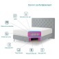 Ensemble lit + sommier + matelas - velours gris foncé - 160x200 cm - CORSICA Ensemble lit + sommier + matelas - velours gris foncé - 160x200 cm - CORSICA