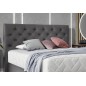 Ensemble lit + sommier + matelas - velours gris foncé - 180x200 cm - CORSICA Ensemble lit + sommier + matelas - velours gris foncé - 180x200 cm - CORSICA
