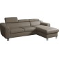 Canapé d'angle en cuir italien de luxe 5 places ASTRA, taupe, angle droit Canapé d'angle en cuir italien de luxe 5 places ASTRA, taupe, angle droit