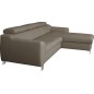 Canapé d'angle en cuir italien de luxe 5 places ASTRA, taupe, angle droit Canapé d'angle en cuir italien de luxe 5 places ASTRA, taupe, angle droit