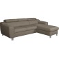 Canapé d'angle en cuir italien de luxe 5 places ASTRA, taupe, angle droit Canapé d'angle en cuir italien de luxe 5 places ASTRA, taupe, angle droit