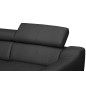 - Canapé d'angle en cuir italien de luxe 5 places ASTRA, noir, angle gauche - Canapé d'angle en cuir italien de luxe 5 places ASTRA, noir, angle gauche