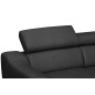 Canapé d'angle en cuir italien de luxe 5 places ASTRA, noir, angle droit Canapé d'angle en cuir italien de luxe 5 places ASTRA, noir, angle droit