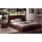 Lit design en cuir italien de luxe NATURA, chocolat, 140x190 Lit design en cuir italien de luxe NATURA, chocolat, 140x190