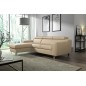 Canapé d'angle en cuir italien de luxe 5 places ASTRA, beige, angle gauche Canapé d'angle en cuir italien de luxe 5 places ASTRA, beige, angle gauche