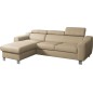 Canapé d'angle en cuir italien de luxe 5 places ASTRA, beige, angle gauche Canapé d'angle en cuir italien de luxe 5 places ASTRA, beige, angle gauche
