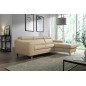 Canapé d'angle en cuir italien de luxe 5 places ASTRA, beige, angle droit Canapé d'angle en cuir italien de luxe 5 places ASTRA, beige, angle droit