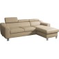 Canapé d'angle en cuir italien de luxe 5 places ASTRA, beige, angle droit Canapé d'angle en cuir italien de luxe 5 places ASTRA, beige, angle droit