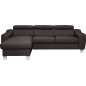 - Canapé d'angle en cuir italien de luxe 5 places ASTRA, chocolat, angle gauche - Canapé d'angle en cuir italien de luxe 5 places ASTRA, chocolat, angle gauche