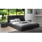 Lit design en cuir italien de luxe NATURA, gris foncé, 180x200 Lit design en cuir italien de luxe NATURA, gris foncé, 180x200