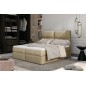 Ensemble boxspring complet tête de lit + sommiers + matelas + surmatelas AMARIS de VENESETTI - tissu luxe beige - 180x200 cm Ensemble boxspring complet tête de lit + sommiers + matelas + surmatelas AMARIS de VENESETTI - tissu luxe beige - 180x200 cm