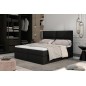 Ensemble boxspring complet tête de lit + sommiers + matelas + surmatelas AMARIS de VENESETTI - tissu luxe noir - 180x200 cm Ensemble boxspring complet tête de lit + sommiers + matelas + surmatelas AMARIS de VENESETTI - tissu luxe noir - 180x200 cm