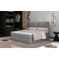 Ensemble boxspring complet tête de lit + sommiers + matelas + surmatelas AMARIS de VENESETTI - tissu luxe gris clair - 160x200 c Ensemble boxspring complet tête de lit + sommiers + matelas + surmatelas AMARIS de VENESETTI - tissu luxe gris clair - 160x200 c